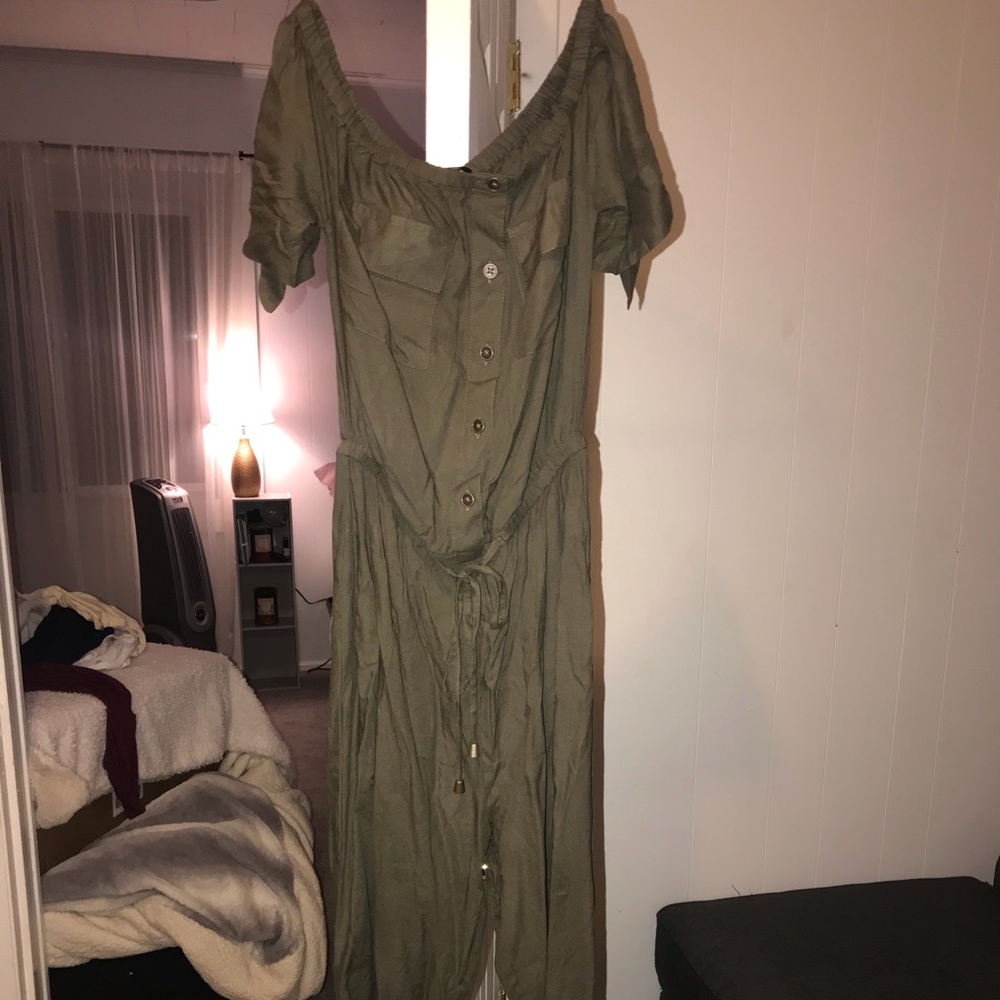 off the shoulder jumpsuit